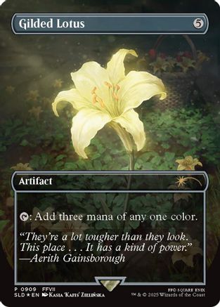 FOIL Gilded Lotus (Rainbow Foil) (909) (SLD-909) - Secret Lair Drop Series - Magic The Gathering