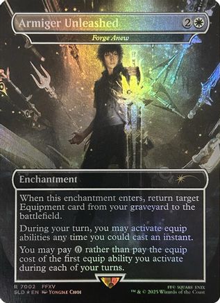FOIL Armiger Unleashed - Forge Anew (Rainbow Foil) (SLD-7002) - Secret Lair Drop Series - Magic The Gathering
