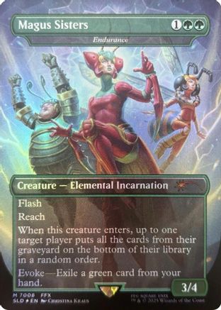 FOIL Magus Sisters - Endurance (Rainbow Foil) (SLD-7008) - Secret Lair Drop Series - Magic The Gathering
