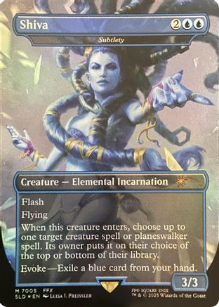 FOIL Shiva - Subtlety (Rainbow Foil) (SLD-7005) - Secret Lair Drop Series - Magic The Gathering