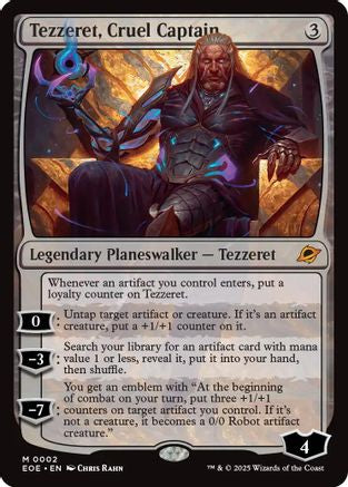 Tezzeret, Cruel Captain (EOE-002) - Edge of Eternities - Magic The Gathering