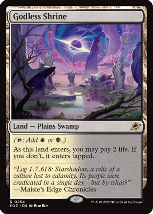 FOIL Godless Shrine (EOE-254) - Edge of Eternities - Magic The Gathering