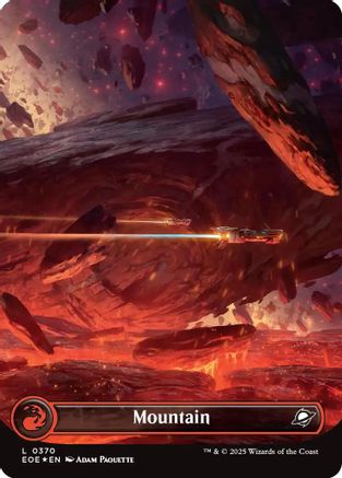 FOIL Mountain (0370) (Borderless) (Galaxy Foil) (EOE-370) - Edge of Eternities - Magic The Gathering