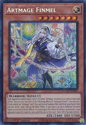 SECRET RARE Artmage Finmel (DUAD-EN009) - Duelist's Advance 1st Edition
