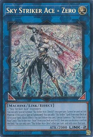 SECRET RARE Sky Striker Ace = Zero (DUAD-EN049) - Duelist's Advance 1st Edition