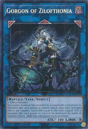 SECRET RARE Gorgon of Zilofthonia (DUAD-EN050) - Duelist's Advance 1st Edition