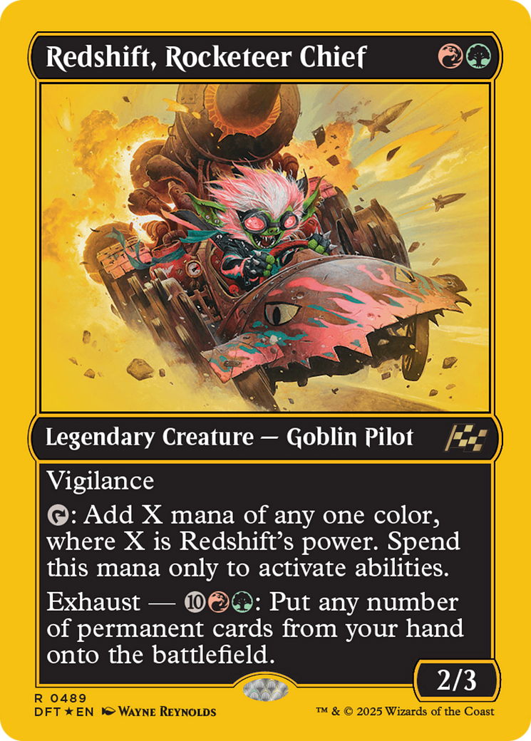 FOIL Redshift, Rocketeer Chief (DFT-489) - Aetherdrift - Magic The Gathering