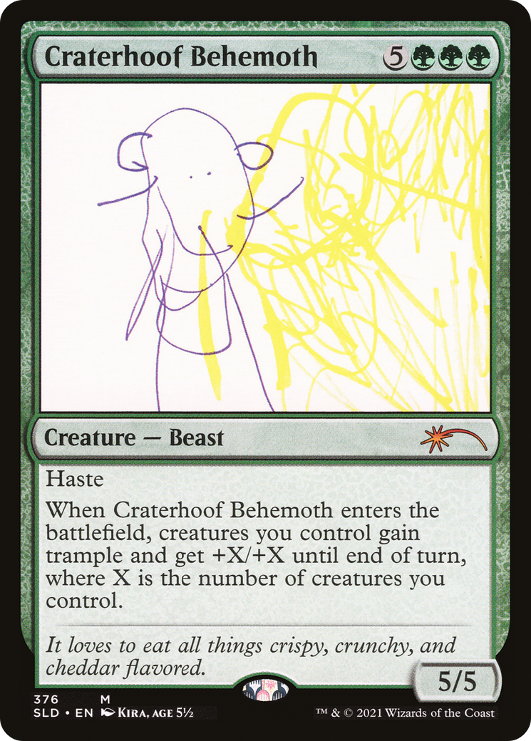 FOIL Craterhoof Behemoth (376) (SLD-376) - Secret Lair Drop - Magic The Gathering