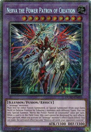 STARLIGHT RARE Nerva the Power Patron of Creation (Starlight Rare) (DUAD-EN033) - Duelist's Advance 1st Edition