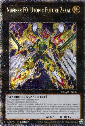 STARLIGHT RARE Number F0: Utopic Future Zexal (Starlight Rare) (DUAD-EN042) - Duelist's Advance 1st Edition