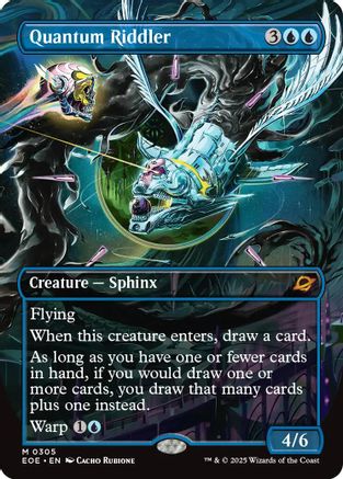 FOIL Quantum Riddler (Borderless) (EOE-305) - Edge of Eternities - Magic The Gathering