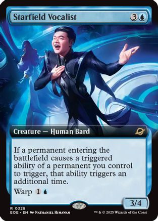 FOIL Starfield Vocalist (Extended Art) (EOE-328) - Edge of Eternities - Magic The Gathering