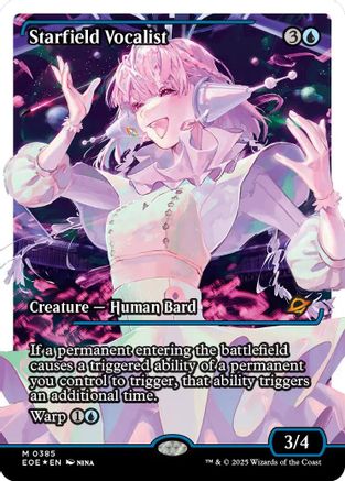 FOIL Starfield Vocalist (Showcase) (Fracture Foil) (EOE-385) - Edge of Eternities - Magic The Gathering