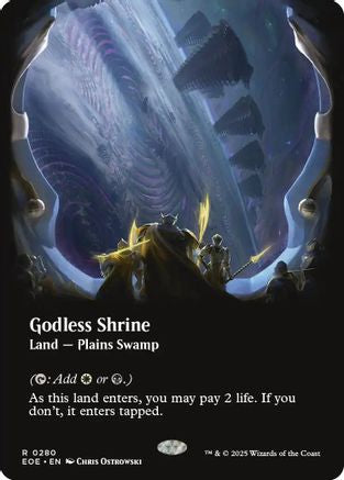 Godless Shrine (Borderless) (EOE-280) - Edge of Eternities - Magic The Gathering