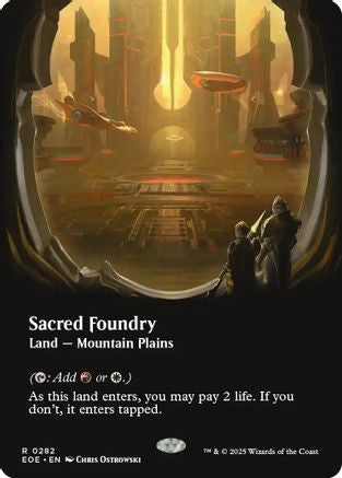 FOIL Sacred Foundry (Borderless) (EOE-282) - Edge of Eternities - Magic The Gathering