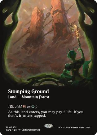 Stomping Ground (Borderless) (EOE-283) - Edge of Eternities - Magic The Gathering