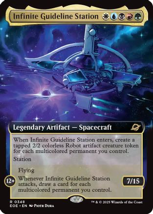 FOIL Infinite Guideline Station (Extended Art) (EOE-348) - Edge of Eternities - Magic The Gathering
