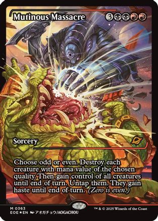 FOIL Mutinous Massacre (Showcase) (EOE-363) - Edge of Eternities - Magic The Gathering