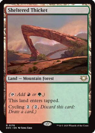 Sheltered Thicket (EOC-178) - Commander: Edge of Eternities - Magic The Gathering