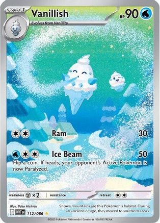 Vanillish - 112/086 112 - SV White Flare Holofoil