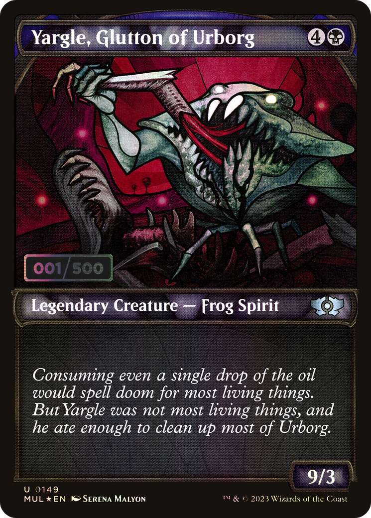 FOIL Yargle, Glutton of Urborg (Serial Numbered) (MUL-149) - Multiverse Legends - Magic The Gathering