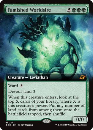FOIL Famished Worldsire (Extended Art) (EOE-341) - Edge of Eternities - Magic The Gathering