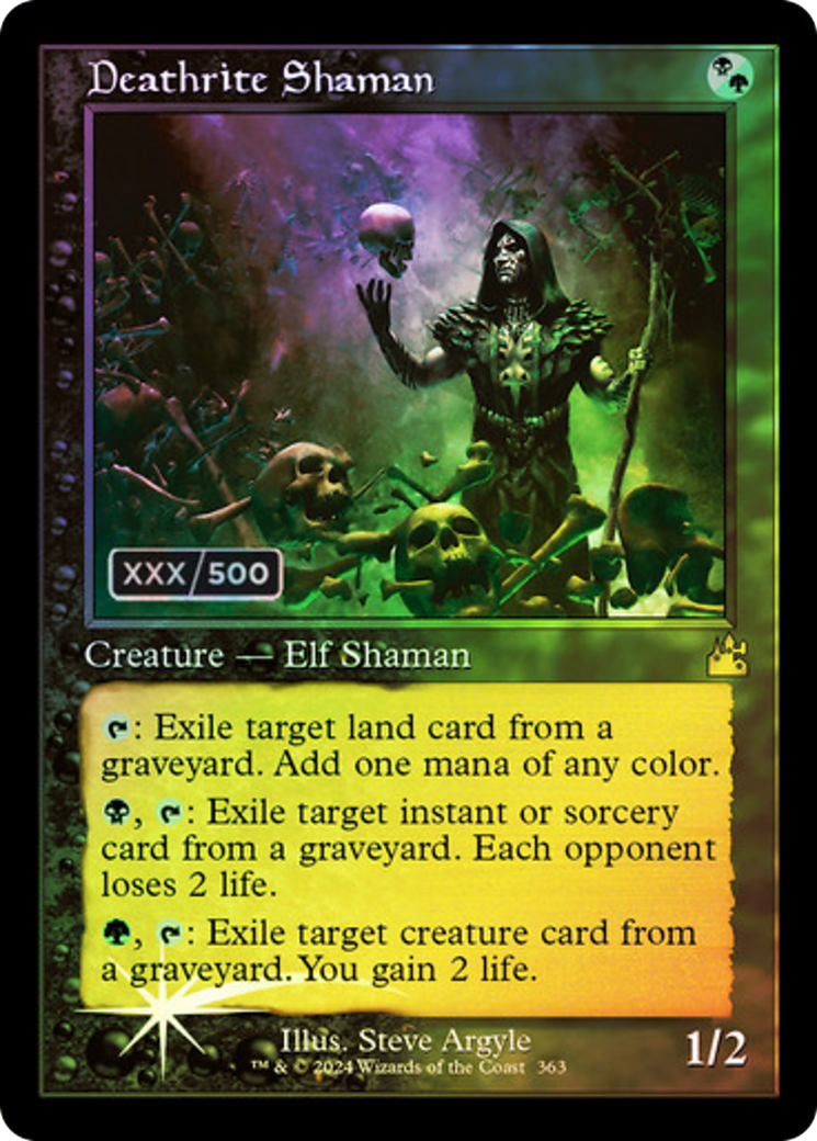 FOIL Deathrite Shaman (Retro Frame) (Serial Numbered) (RVR-363) - Ravnica Remastered - Magic The Gathering