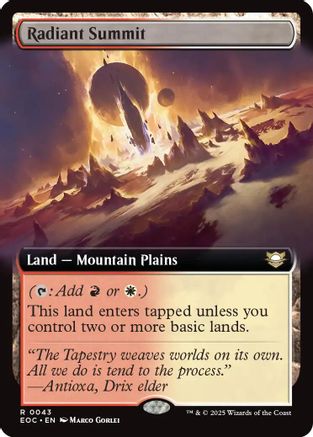 Radiant Summit (Extended Art) (EOC-043) - Commander: Edge of Eternities - Magic The Gathering