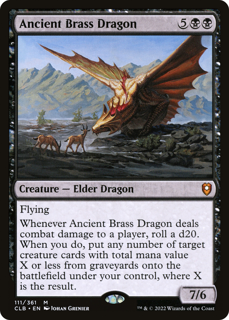 FOIL Ancient Brass Dragon (CLB-111) - Commander Legends: Battle for Baldur's Gate - Magic The Gathering