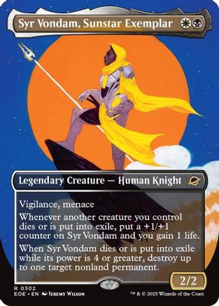 FOIL Syr Vondam, Sunstar Exemplar (Borderless) (EOE-302) - Edge of Eternities - Magic The Gathering
