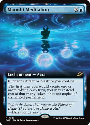 FOIL Moonlit Meditation (Extended Art) (EOE-327) - Edge of Eternities - Magic The Gathering