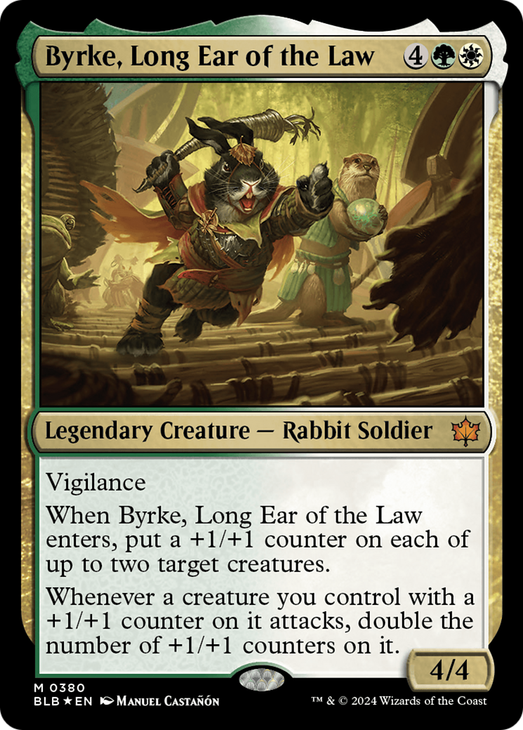 FOIL Byrke, Long Ear of the Law (BLB-380) - Bloomburrow - Magic The Gathering