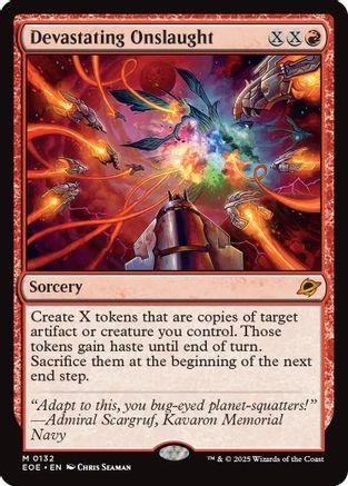 FOIL Devastating Onslaught (EOE-132) - Edge of Eternities - Magic The Gathering