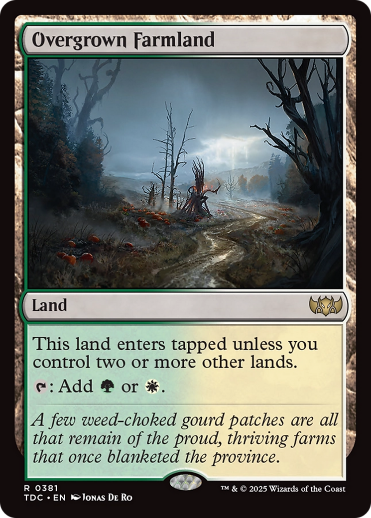 Overgrown Farmland (TDC-381) - Commander: Tarkir: Dragonstorm - Magic The Gathering