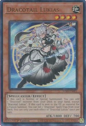 ULTRA RARE Dracotail Lukias (JUSH-EN001) - Justice Hunters 1st Edition