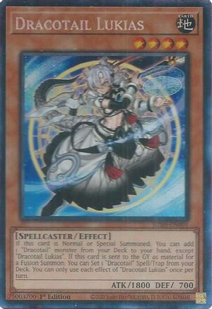 COLLECTOR'S RARE Dracotail Lukias (CR) (JUSH-EN001) - Justice Hunters 1st Edition