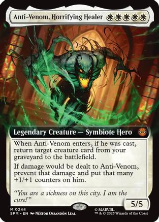 Anti-Venom, Horrifying Healer (Extended Art) (SPM-244) - Marvel's Spider-Man - Magic The Gathering