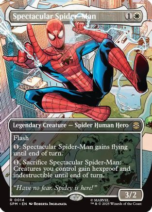 FOIL Spectacular Spider-Man (Borderless) (SPM-014) - Marvel's Spider-Man - Magic The Gathering