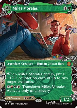 Miles Morales (0211) (Borderless) (SPM-211) - Marvel's Spider-Man - Magic The Gathering