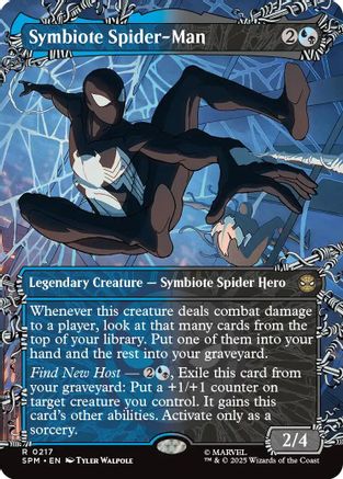 FOIL Symbiote Spider-Man (Borderless) (SPM-217) - Marvel's Spider-Man - Magic The Gathering