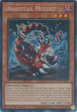 COLLECTOR'S RARE Dracotail Mululu (CR) (JUSH-EN005) - Justice Hunters 1st Edition