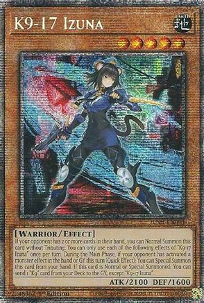 STARLIGHT RARE K9-17 Izuna (Starlight Rare) (JUSH-EN031) - Justice Hunters 1st Edition