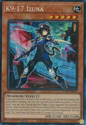 COLLECTOR'S RARE K9-17 Izuna (CR) (JUSH-EN031) - Justice Hunters 1st Edition