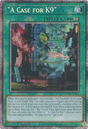 STARLIGHT RARE "A Case for K9" (Starlight Rare) (JUSH-EN040) - Justice Hunters 1st Edition
