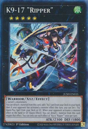 COLLECTOR'S RARE K9-17 "Ripper" (CR) (JUSH-EN035) - Justice Hunters 1st Edition