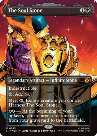 FOIL The Soul Stone (Borderless) (SPM-243) - Marvel's Spider-Man - Magic The Gathering