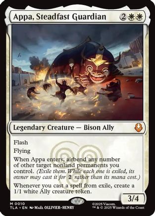Appa, Steadfast Guardian (TLA-010) - Avatar: The Last Airbender - Magic The Gathering