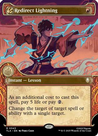 Redirect Lightning (Showcase) (TLA-343) - Avatar: The Last Airbender - Magic The Gathering