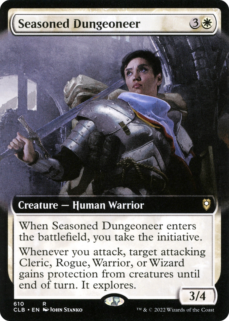 Seasoned Dungeoneer (Extended Art) (CLB-610) - Commander Legends: Battle for Baldur's Gate - Magic The Gathering