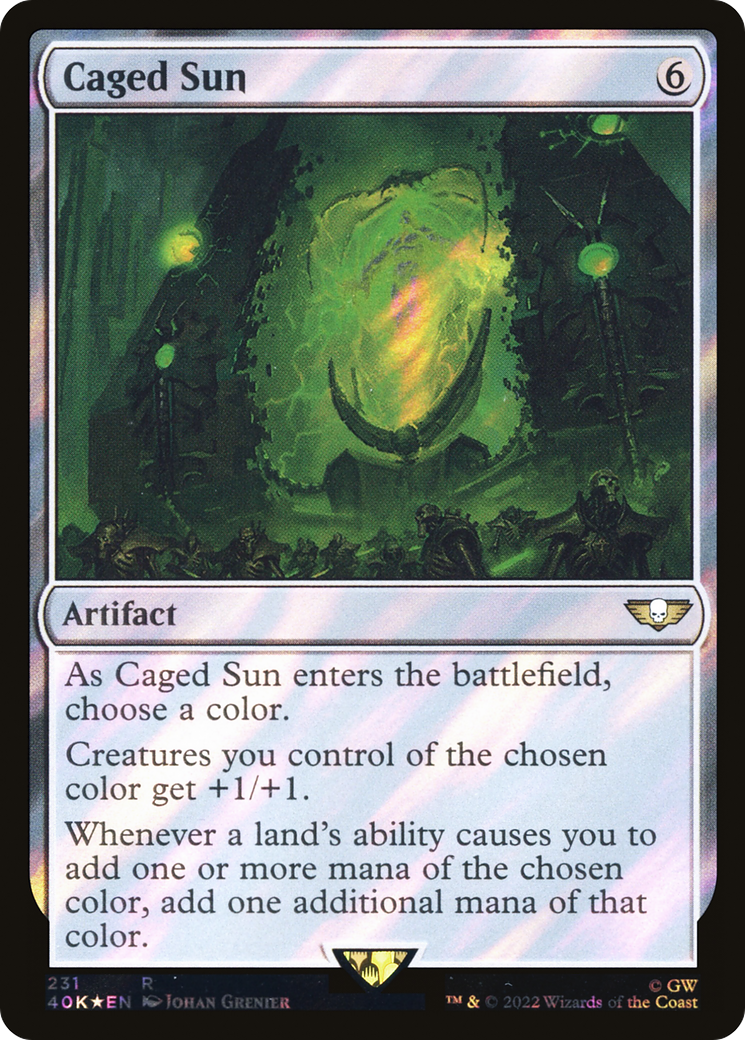 FOIL Caged Sun (Surge Foil) (40K-231) - Warhammer 40,000 Commander - Magic The Gathering